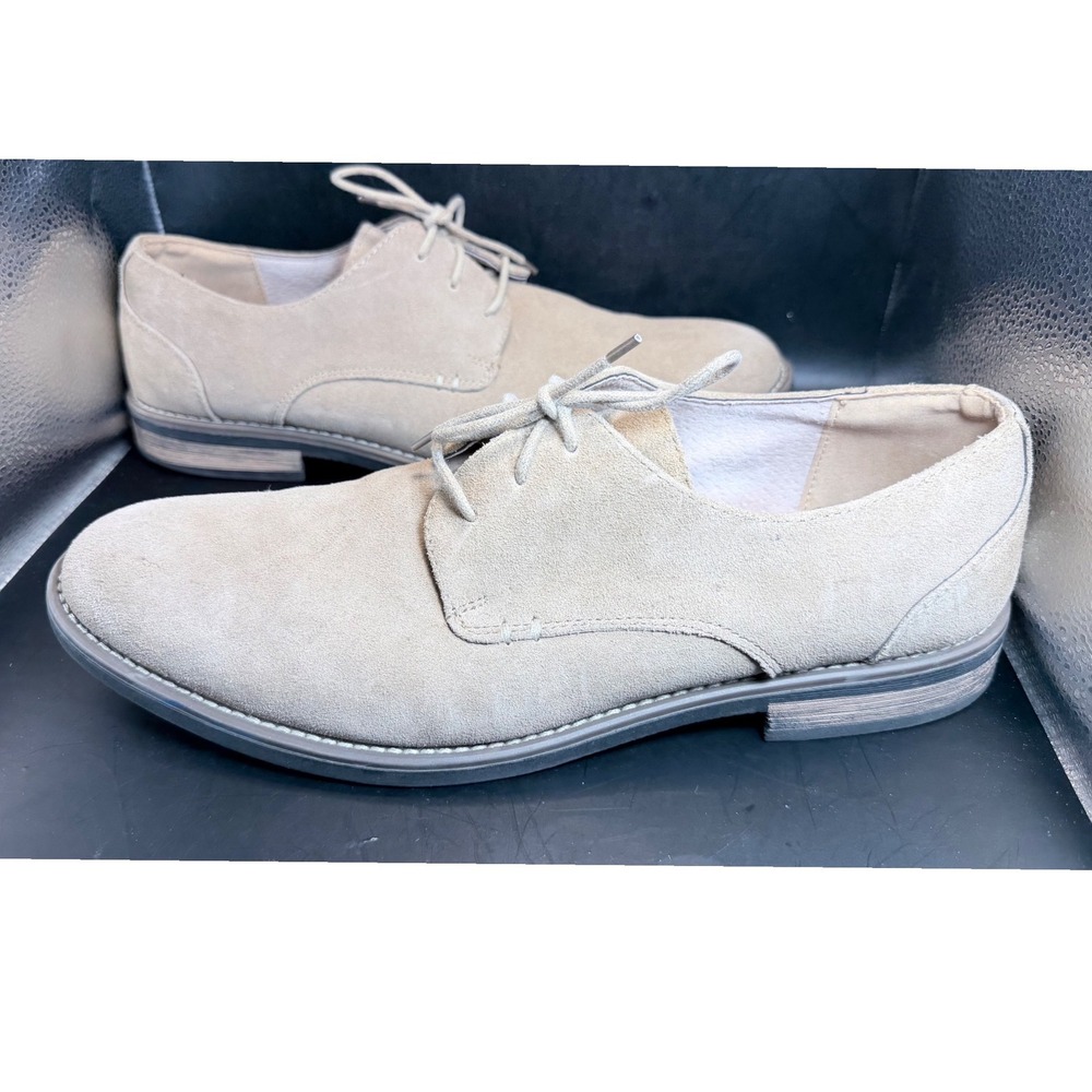Bruno Marc Mens Urban-08 Tan Suede Oxford Dress Shoes Size 12 Lace Up Casual
